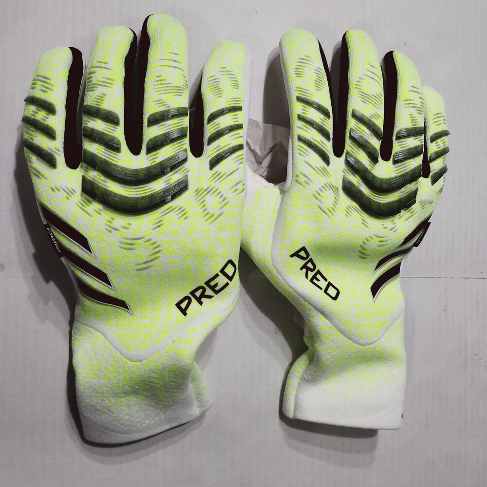 Mens Size 12 Adidas Goalkeeper Gloves Predator Pro Fingersave Lucid Lemon JN5354